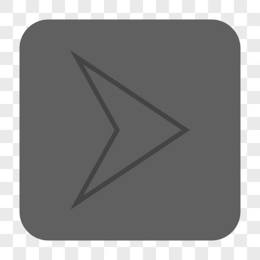 Ok ucu sağ yuvarlak kare düğme