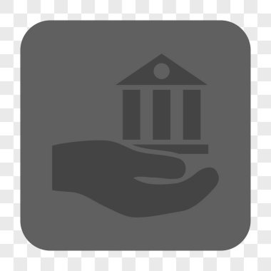 Banka hizmet yuvarlak kare düğme