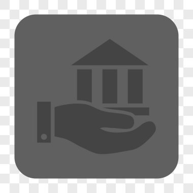 Banka hizmet yuvarlak kare düğme