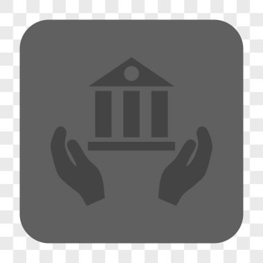 Banka hizmet yuvarlak kare düğme