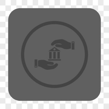 Banka hizmet yuvarlak kare düğme