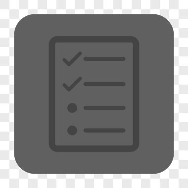 Denetim listesi sayfa yuvarlak kare düğme