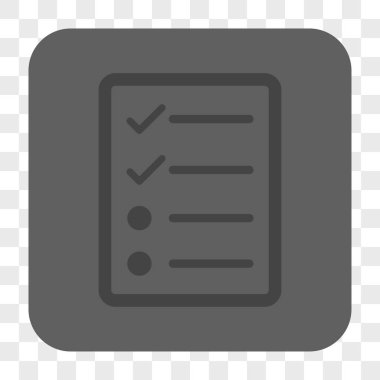 Denetim listesi sayfa yuvarlak kare düğme