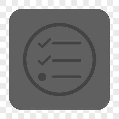 Denetim listesi yuvarlak kare düğme