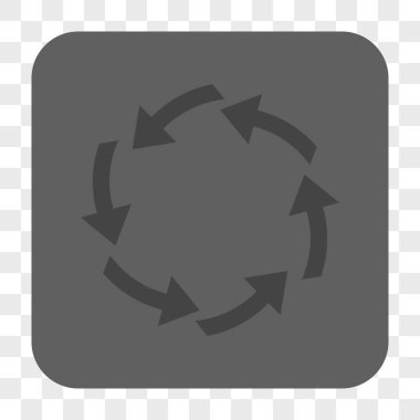 Dolaşım yuvarlak kare düğme