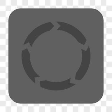 Dolaşım yuvarlak kare düğme