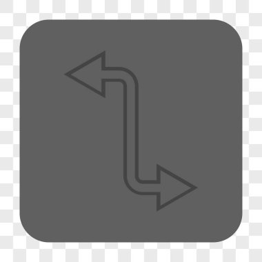 Eğri Exchange ok yuvarlak kare düğme