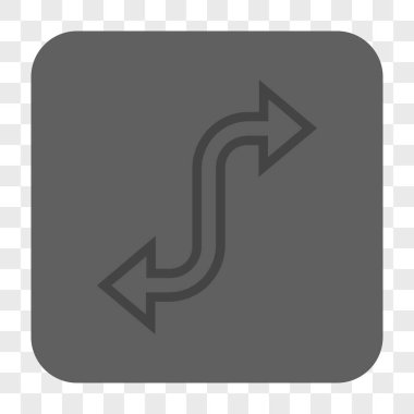 Eğri Exchange ok yuvarlak kare düğme