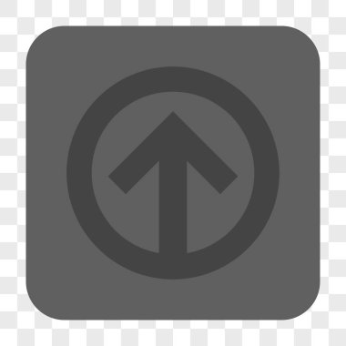 Yön yukarı yuvarlak kare düğme