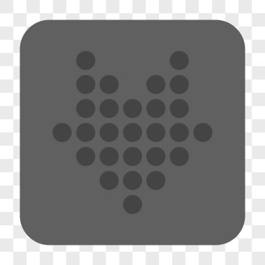 Yuvarlatılmış Kare düğme aşağı noktalı ok