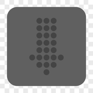 Yuvarlatılmış Kare düğme aşağı noktalı ok