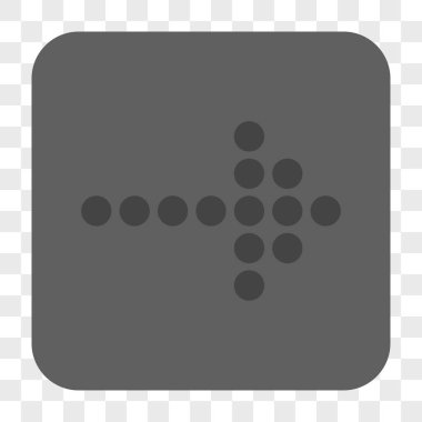 Noktalı ok sağ yuvarlak kare düğme