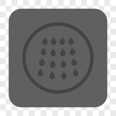 Damla kare düğme yuvarlak