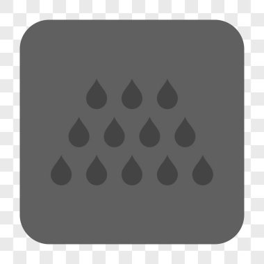 Damla kare düğme yuvarlak