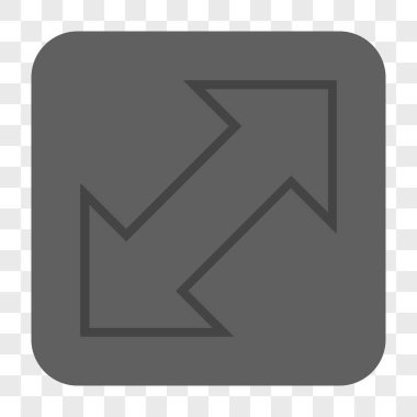 Exchange çapraz kare düğme yuvarlak