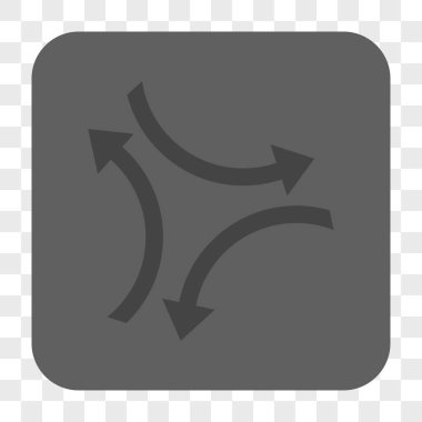 Exchange okları yuvarlak kare düğme