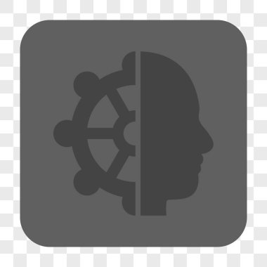 Akıl yuvarlak kare düğme