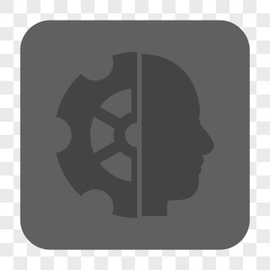 Akıl yuvarlak kare düğme