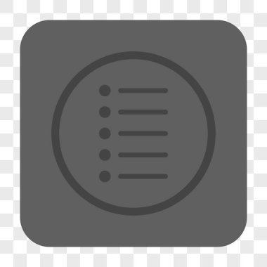 Öğeleri yuvarlak kare düğme