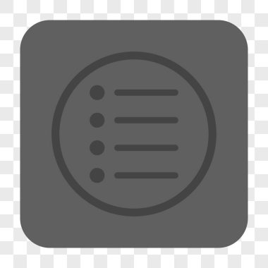 Öğeleri yuvarlak kare düğme