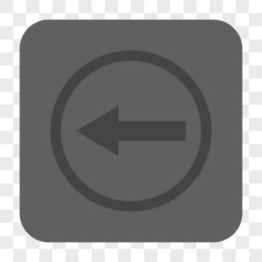 Sol yönlü ok yuvarlak kare düğme