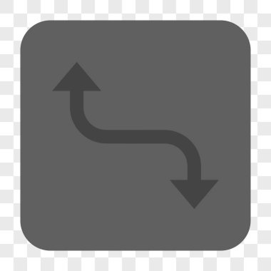 Ters viraj ok yuvarlak kare düğme