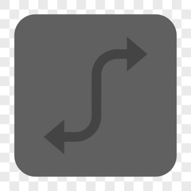 Ters viraj ok yuvarlak kare düğme