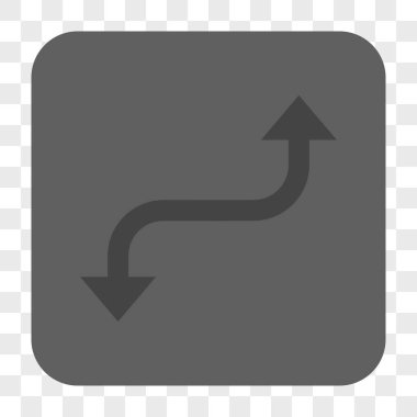 Tam tersi ok yuvarlak kare düğme eğri