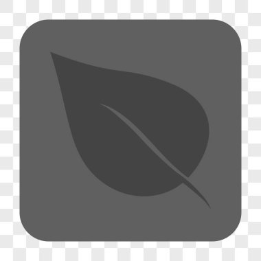 Bitki yaprak yuvarlak kare düğme