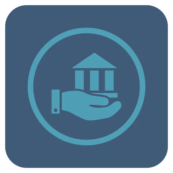 Bank Service Flat kwadraat Vector Icon — Stockvector