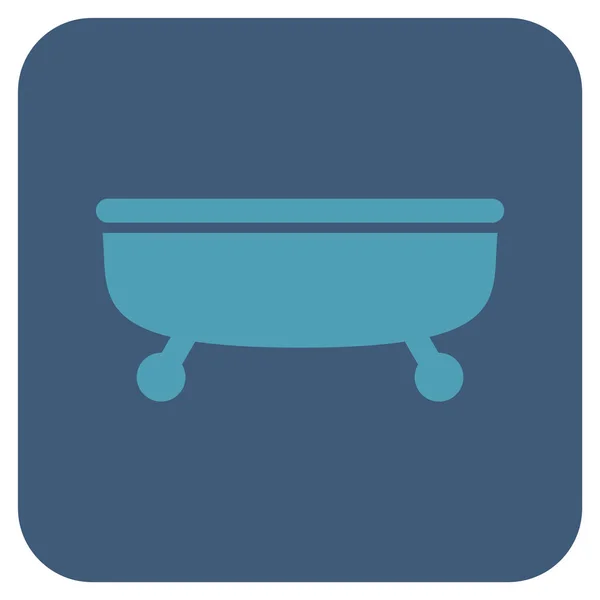 Fürdőkád Lapos négyzetes vektor ikon — Stock Vector