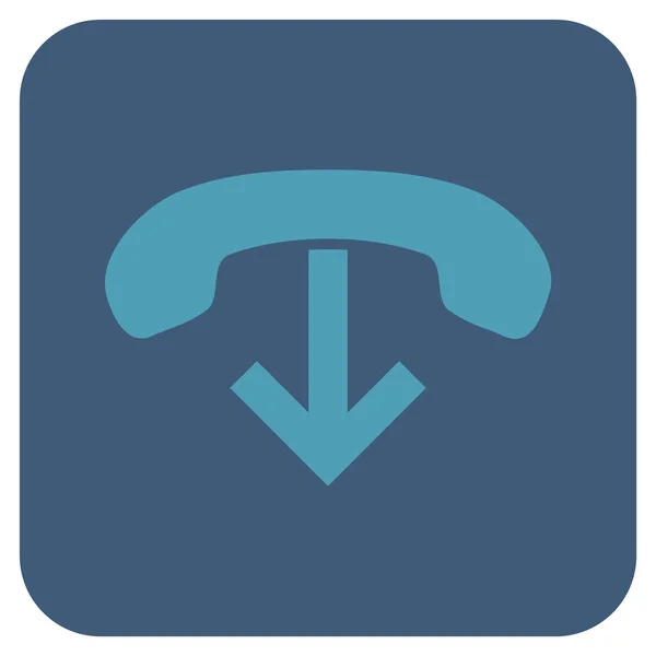 Telefoon ophangen-platte winkelhaak Vector Icon — Stockvector