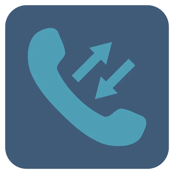 Telefone falando plana vetor quadrado ícone —  Vetores de Stock
