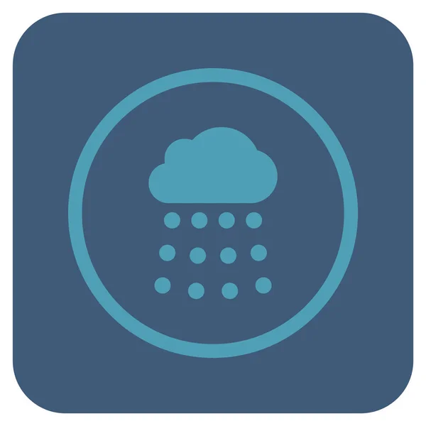 Icône vectorielle carré plat nuage de pluie — Image vectorielle