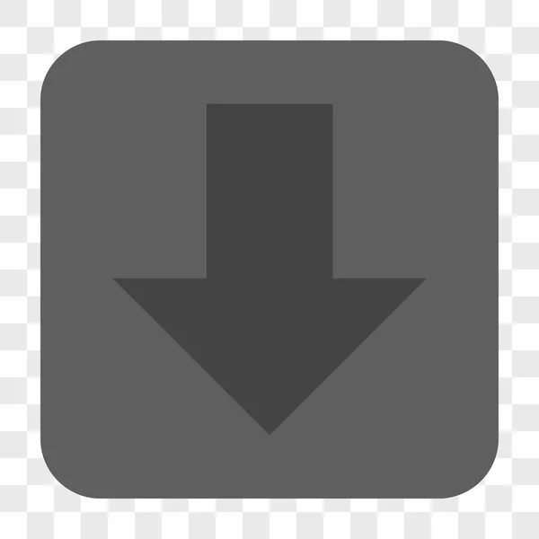 Flecha hacia abajo redondeado botón cuadrado — Archivo Imágenes Vectoriales