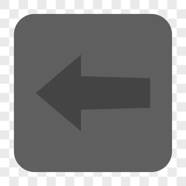 Flecha izquierda redondeada botón cuadrado — Vector de stock
