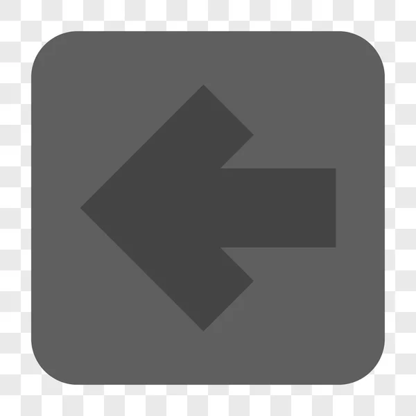 Flecha izquierda redondeada botón cuadrado — Archivo Imágenes Vectoriales