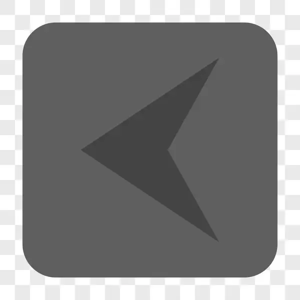 Arrowhead botão quadrado arredondado esquerdo —  Vetores de Stock