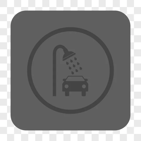 Car Shower Rounded Square Button — Stock Vector