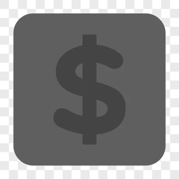 Закруглена квадратна кнопка доларів — стоковий вектор