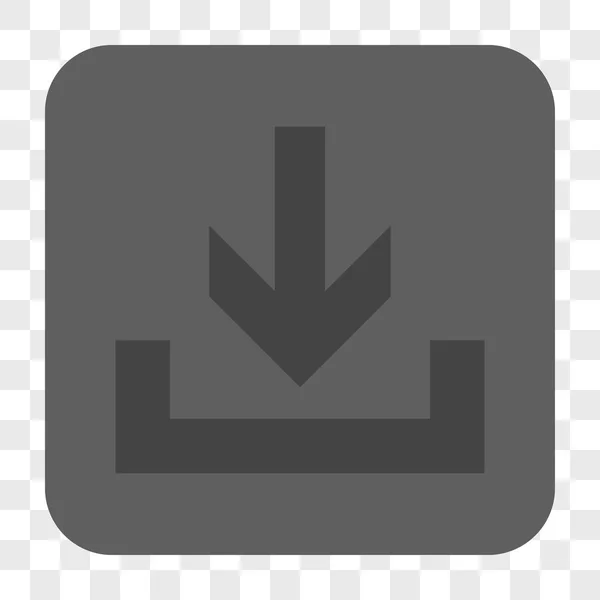 Botón cuadrado redondeado de descargas — Archivo Imágenes Vectoriales