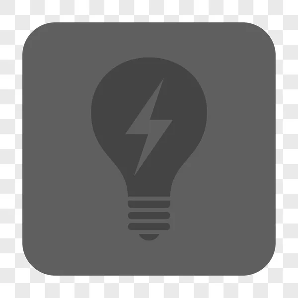 Bulbo elétrico arredondado botão quadrado — Vetor de Stock