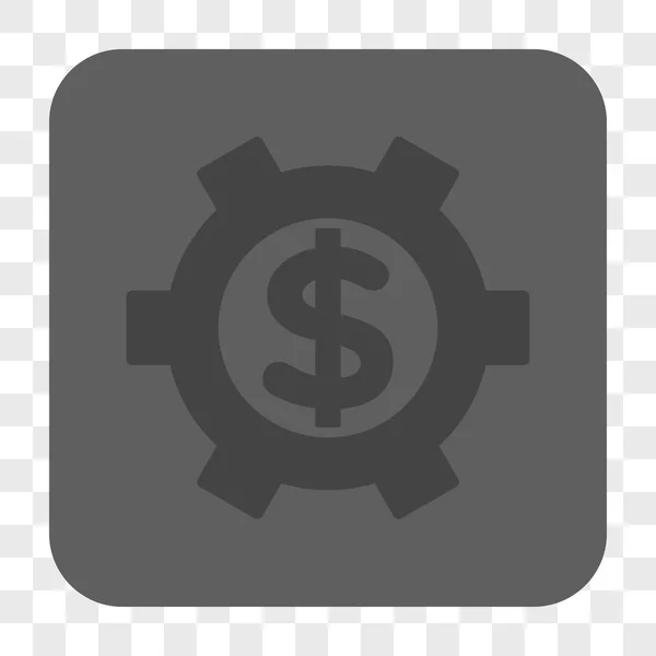 Paramètres financiers rond bouton carré — Image vectorielle