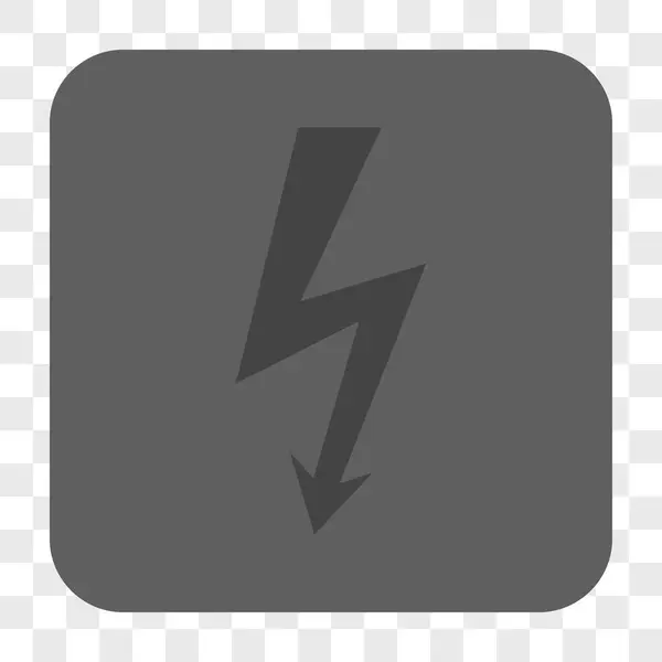 High Voltage Rounded Square Button — Stock Vector