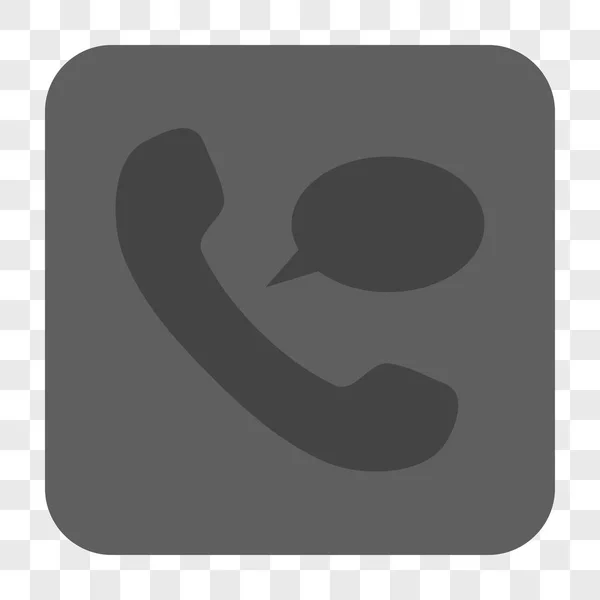 Mensaje del teléfono Botón cuadrado redondeado — Vector de stock