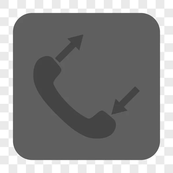 Telefongespräch runde quadratische Taste — Stockvektor
