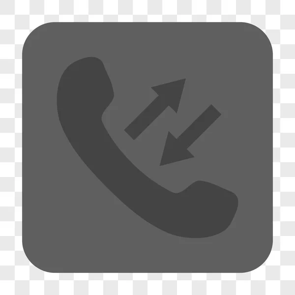 Konuşan yuvarlatılmış kare düğme telefon — Stok Vektör