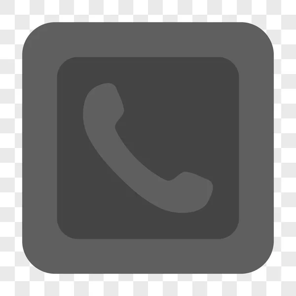 Botón cuadrado redondeado del teléfono — Vector de stock