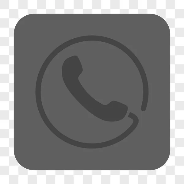 Botón cuadrado redondeado del teléfono — Vector de stock