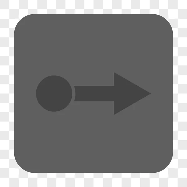 Τραβήξτε προς τα δεξιά στρογγυλεμένο τετράγωνο κουμπί — Διανυσματικό Αρχείο
